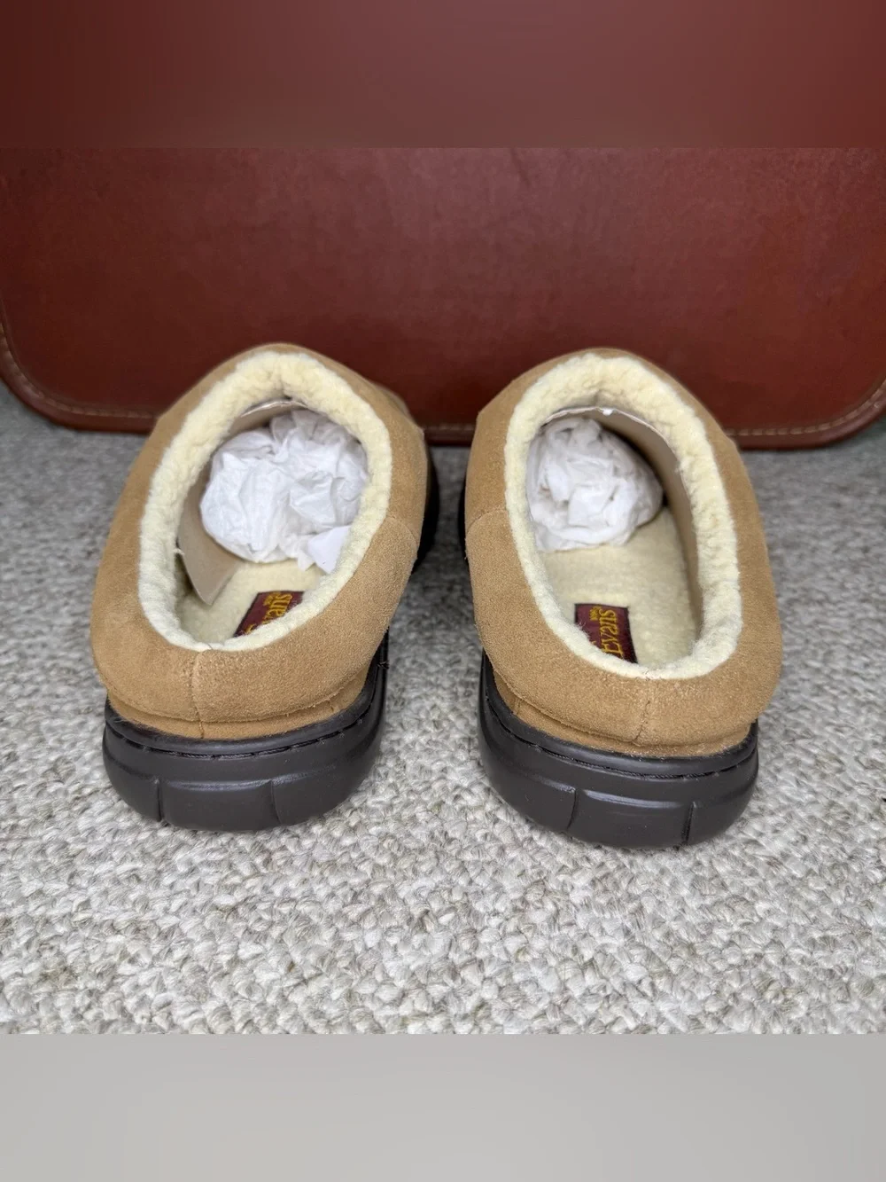 NWT L. B. Evans suede leather clog slipper